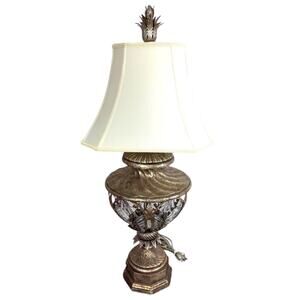 FineArt Winter Palace Collection Lamp Set w/ Silk Shades & Leaded Crystal Detail